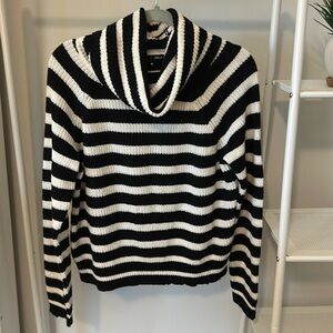 Aqua knit cowlneck sweater